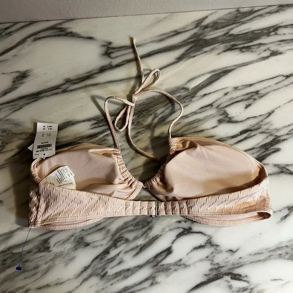 Abercrombie Fitch Medium Bikini Top‎ Pink NWT Bandeau Y2K Style Swimsuit
